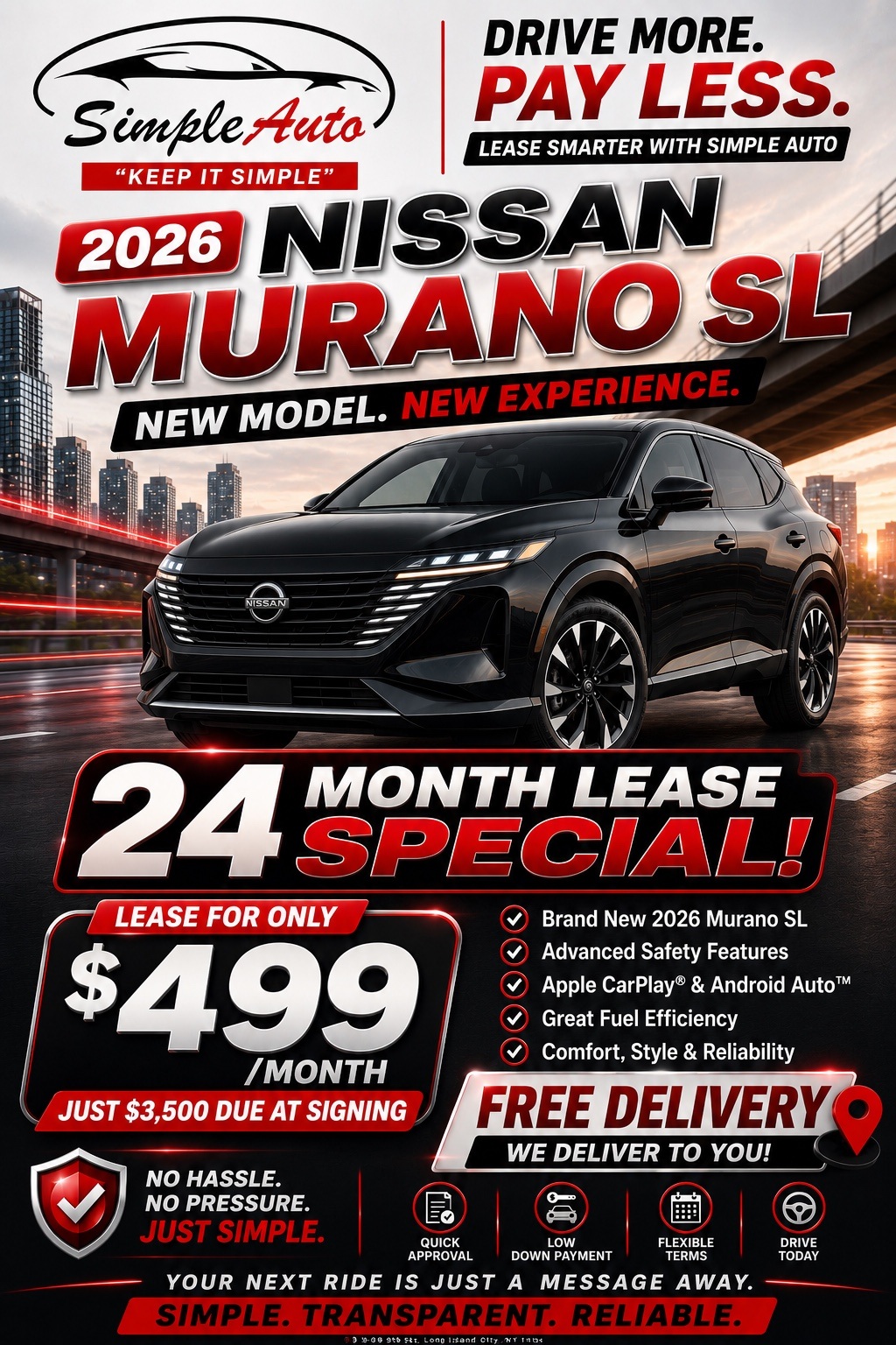 2026 Nissan Murano SL Lease Special