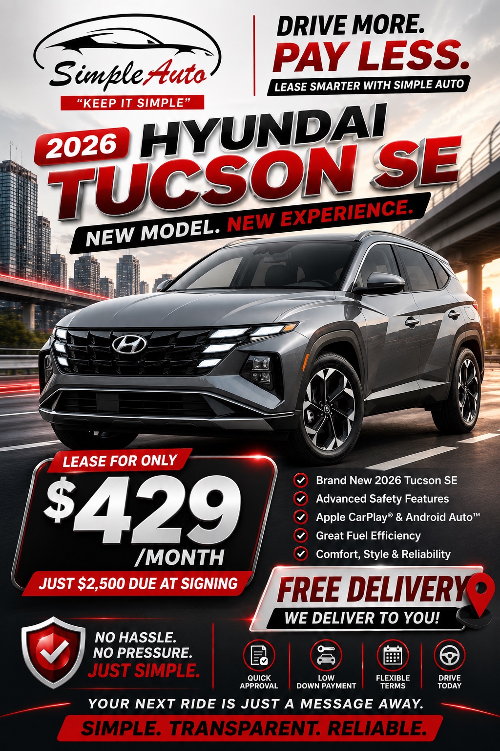 2026 Hyundai Tucson SE Lease Special